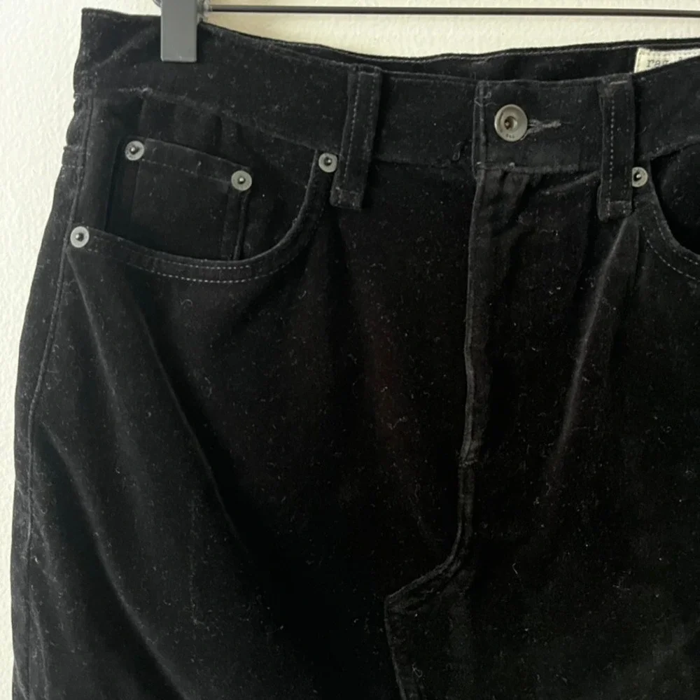 Rag‎ & Bone Dive Skirt in Black Velvet Casual Mini Skirt size 27